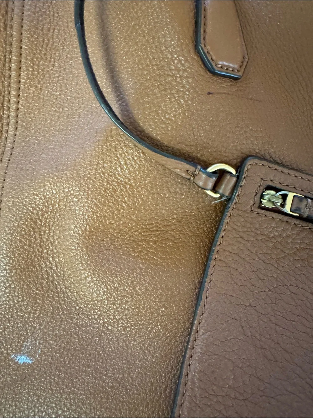 Tory Burch Blake Pebbled Leather Tote with Wristlet - Pre-Owned